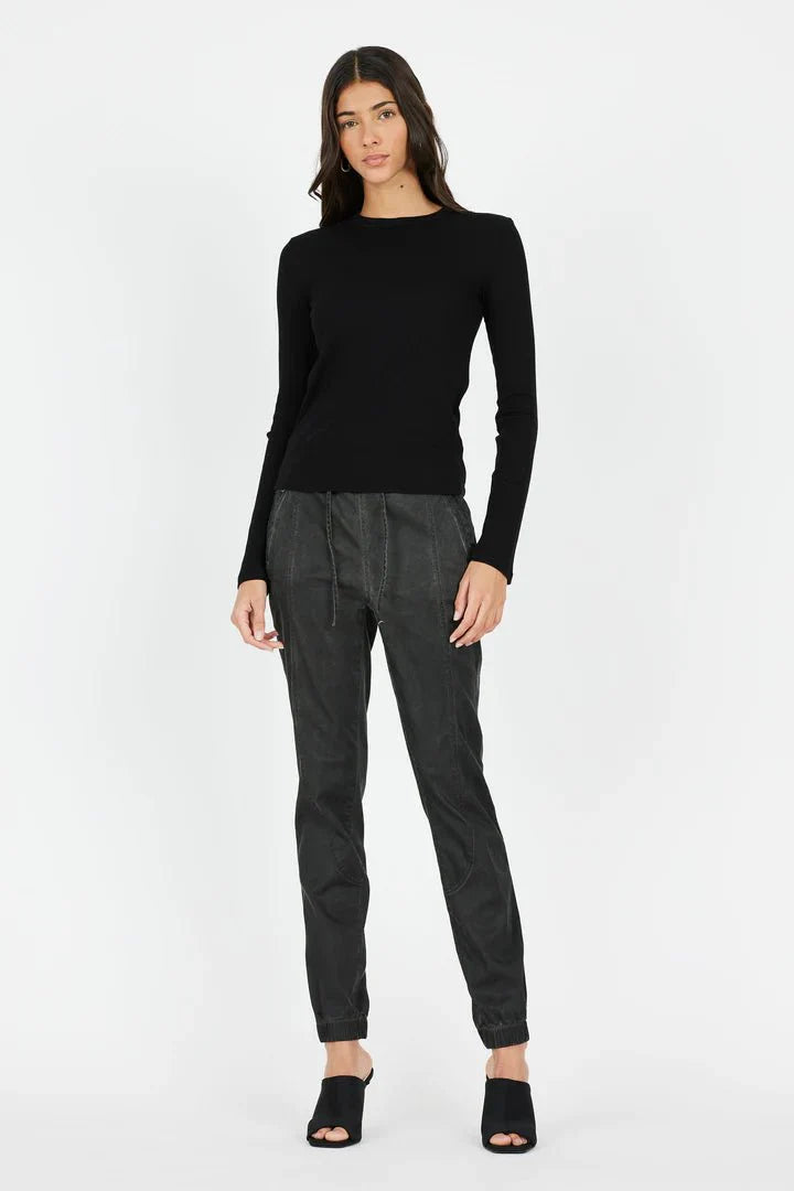 Cotton Citizen Verona Crew Shirt in Jet Black