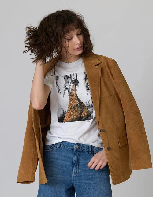 Cpress Uphill Battle Mushie Tee in Worn White