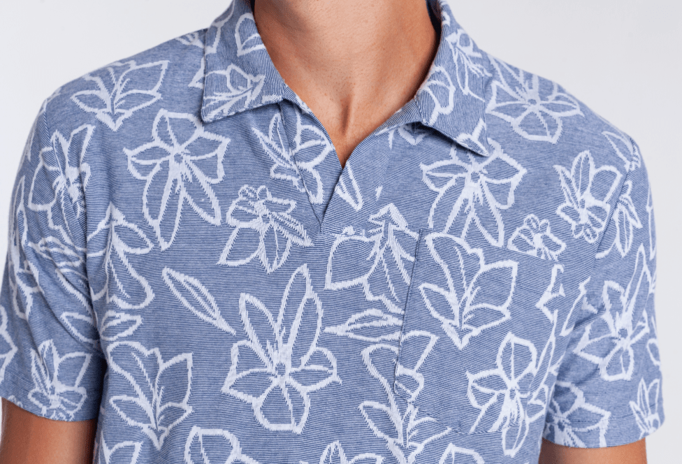 Criquet Jacquard Monty Polo in Navy