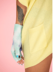 Crush Cashmere San Fran Tie Dye Fingerless Gloves