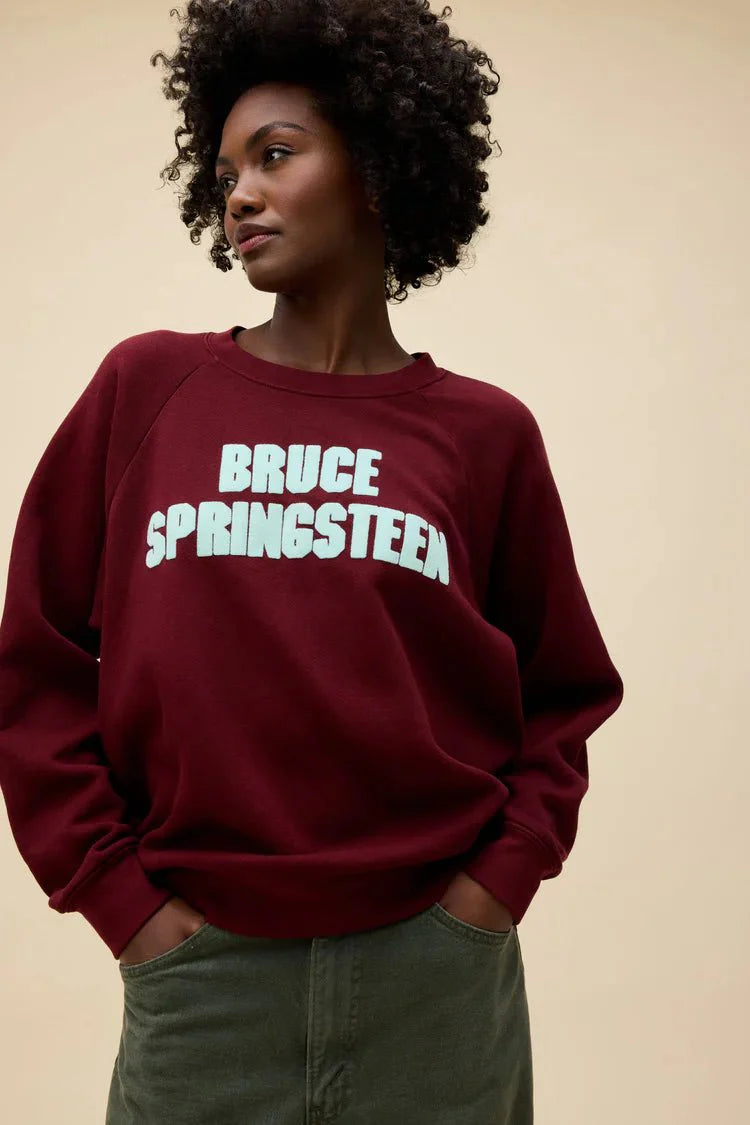Daydreamer Bruce Springteen Vintage Sweatshirt in Dark Cherry