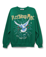 Daydreamer Fleetwood Mac Jones Beach Boyfriend Crew in Amazon Green