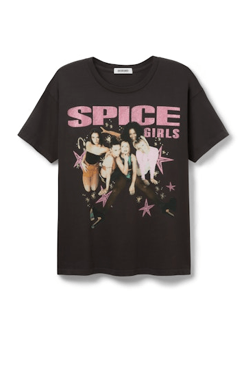 Daydreamer Spice Girls Doodles Merch Tee in Reactive Black