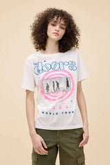 Daydreamer The Doors 1968 World Tour Boyfriend Tee in Vintage White