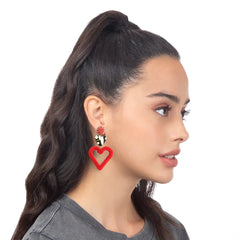 Deepa Gurnani Candi Heart Earrings