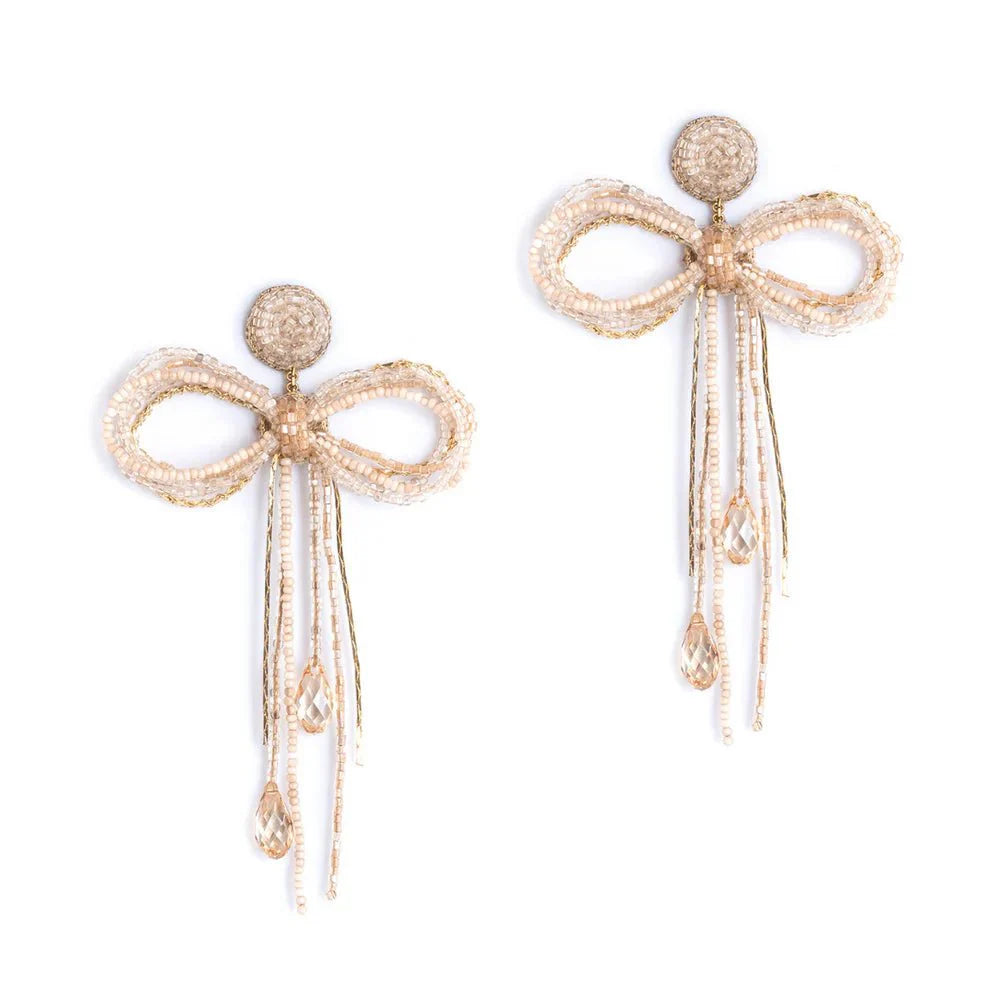 Deepa Gurnani Coquette Earrings in Champagne