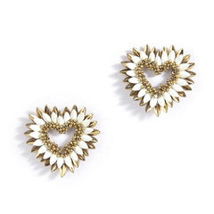 Deepa Gurnani Emerson Earrings - Ivory