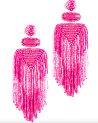 Deepa Gurnani Jody Earrings in Hot Pink