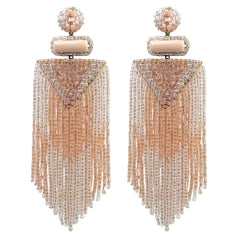 Deepa Gurnani Jody Earrings in Peach