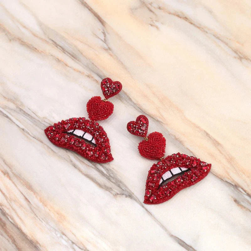 Deepa Gurnani Lips Earrings