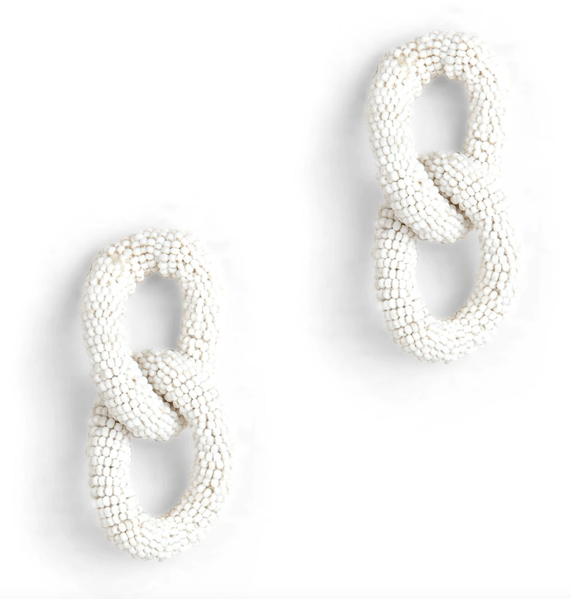 Deepa Gurnani Loulou Earrings in White