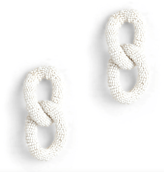 Deepa Gurnani Loulou Earrings in White