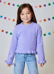 Design History Girl Long Sleeve Top in Purple Haze