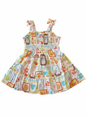 Design History Girls Market Day Sundress in White