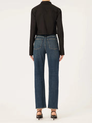DL1961 Lisette Cropped Shirt in Black