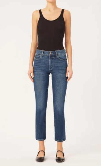 DL1961 Mila Mid Rise Cigarette in Palmwood