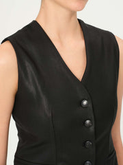 DL1961 Tailored Vest in Black Coated