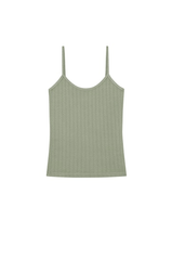 Donni The Pointelle Cami Tank in Dill