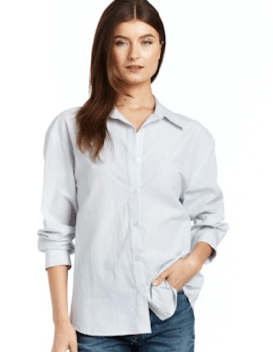 Drew Gia Vintage Cotton Button Up in White