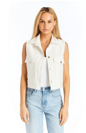 Drew Tristian Vest in White