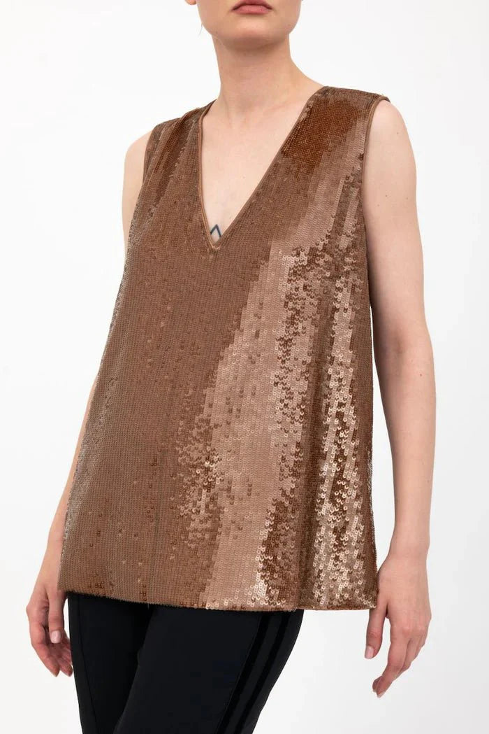 Elaine Kim Ariana V Neck Shell Top