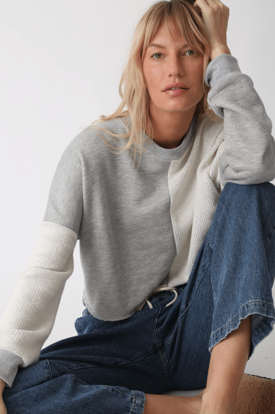 Electric & Rose Tai Sweatshirt in Heather Grey