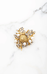 Elizabeth Cole Seaside Pin in Gold