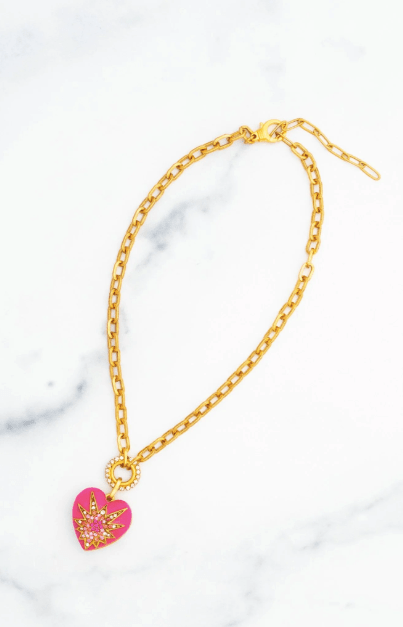 Elizabeth Cole Tefiti Necklace in Pink