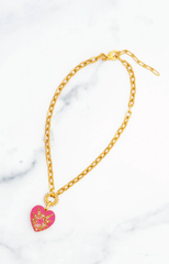 Elizabeth Cole Tefiti Necklace in Pink