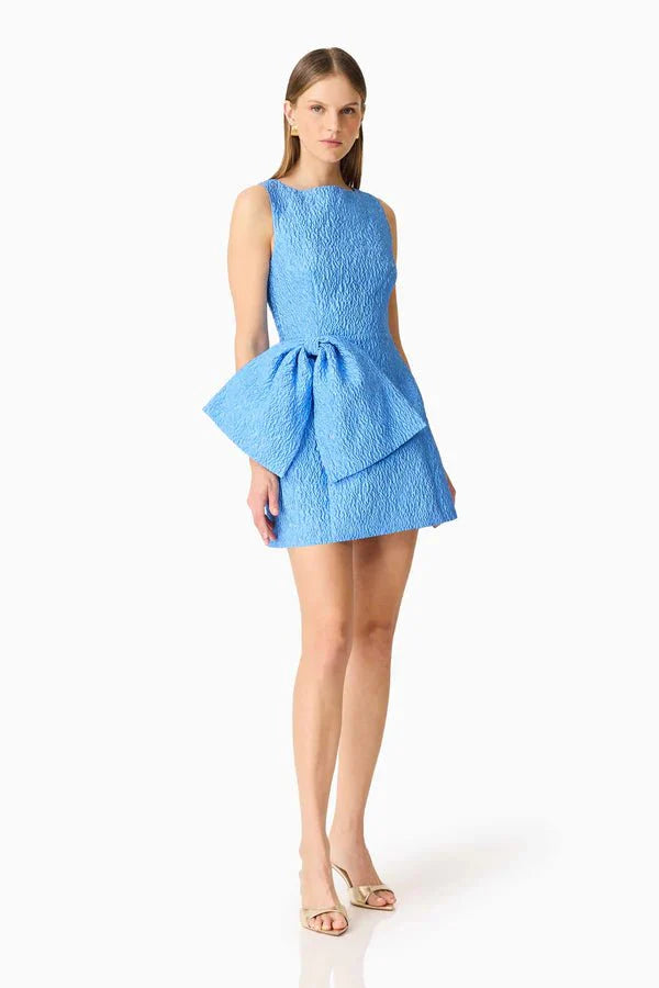 Elliatt Briallen Jacquard Mini Dress in Blue