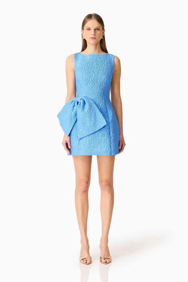 Elliatt Briallen Jacquard Mini Dress in Blue