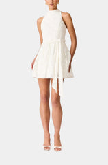 Elliatt Edellie Halter Mini Dress in White