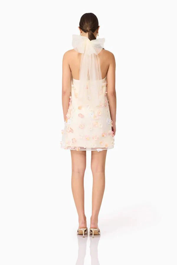 Elliatt Livia Trapeze Mini Dress in Yellow Multi
