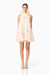 Elliatt Livia Trapeze Mini Dress in Yellow Multi
