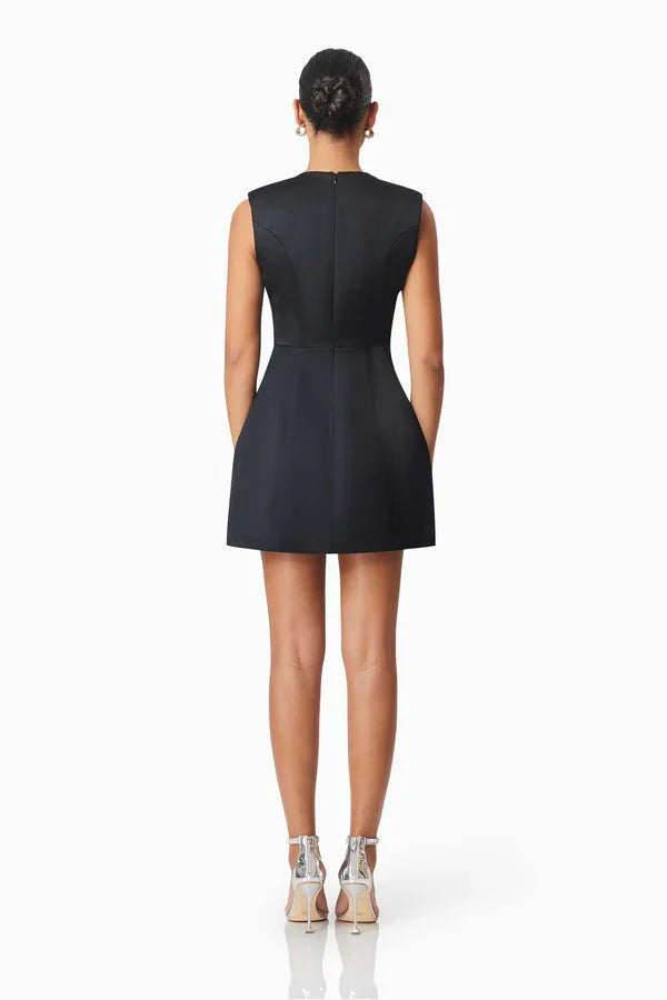 Elliatt Maiara Diamante Mini Dress in Black
