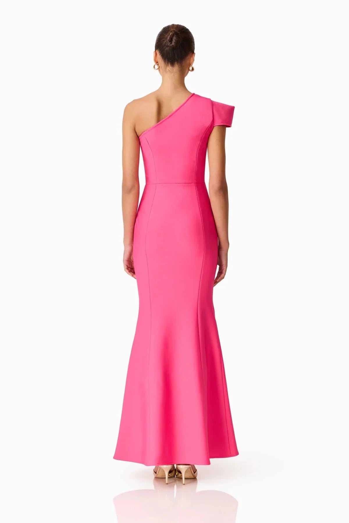 Elliatt Opline One Shoulder Gown in Pink