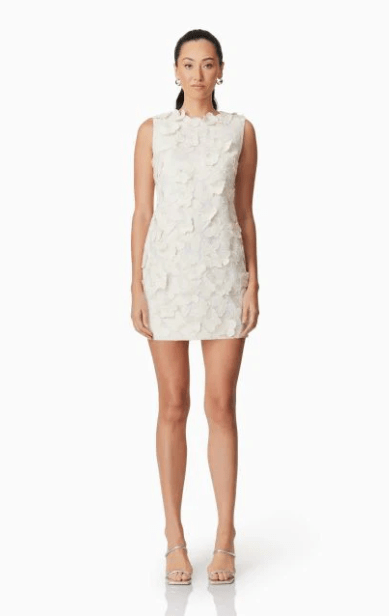 Elliatt Scarlett Mini Shift Dress in Cream