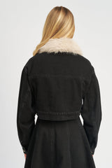 En Saison Cyprus Jacket in Washed Black