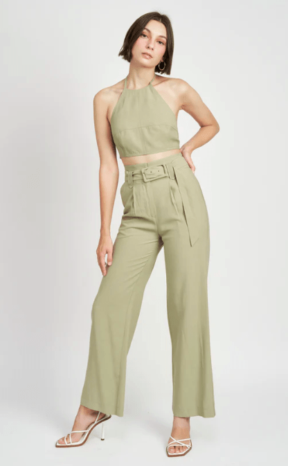 En Saison Juliette Pants in Sage