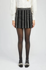 En Saison Kira Mini Skirt in Black
