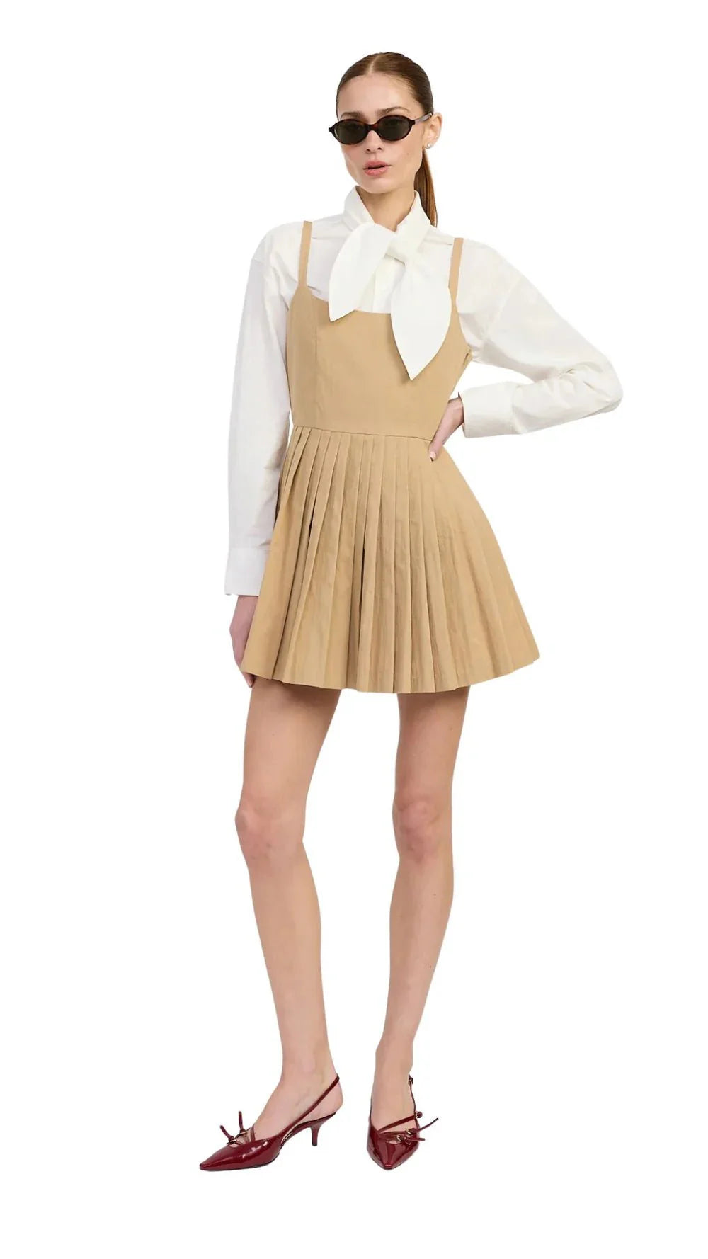 En Saison Marleigh Mini Dress in Khaki