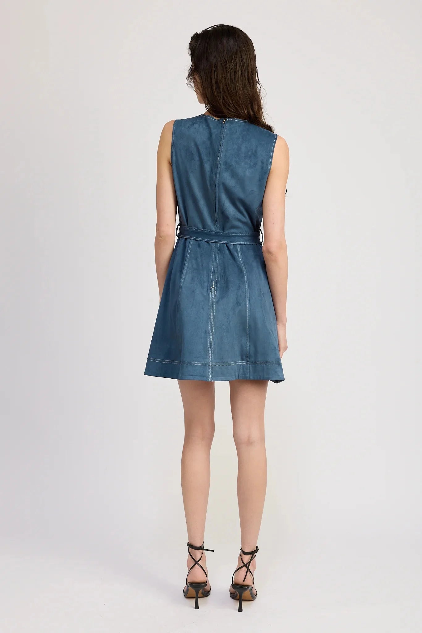 En Saison Robin Mini Dress in Midnight Teal