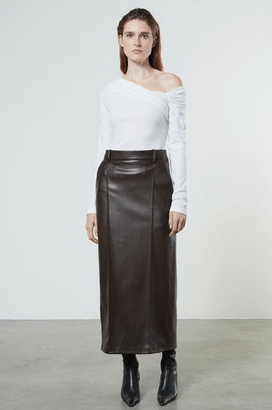 Enza Costa Cashmere One-Shoulder Top in White