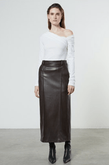 Enza Costa Cashmere One-Shoulder Top in White
