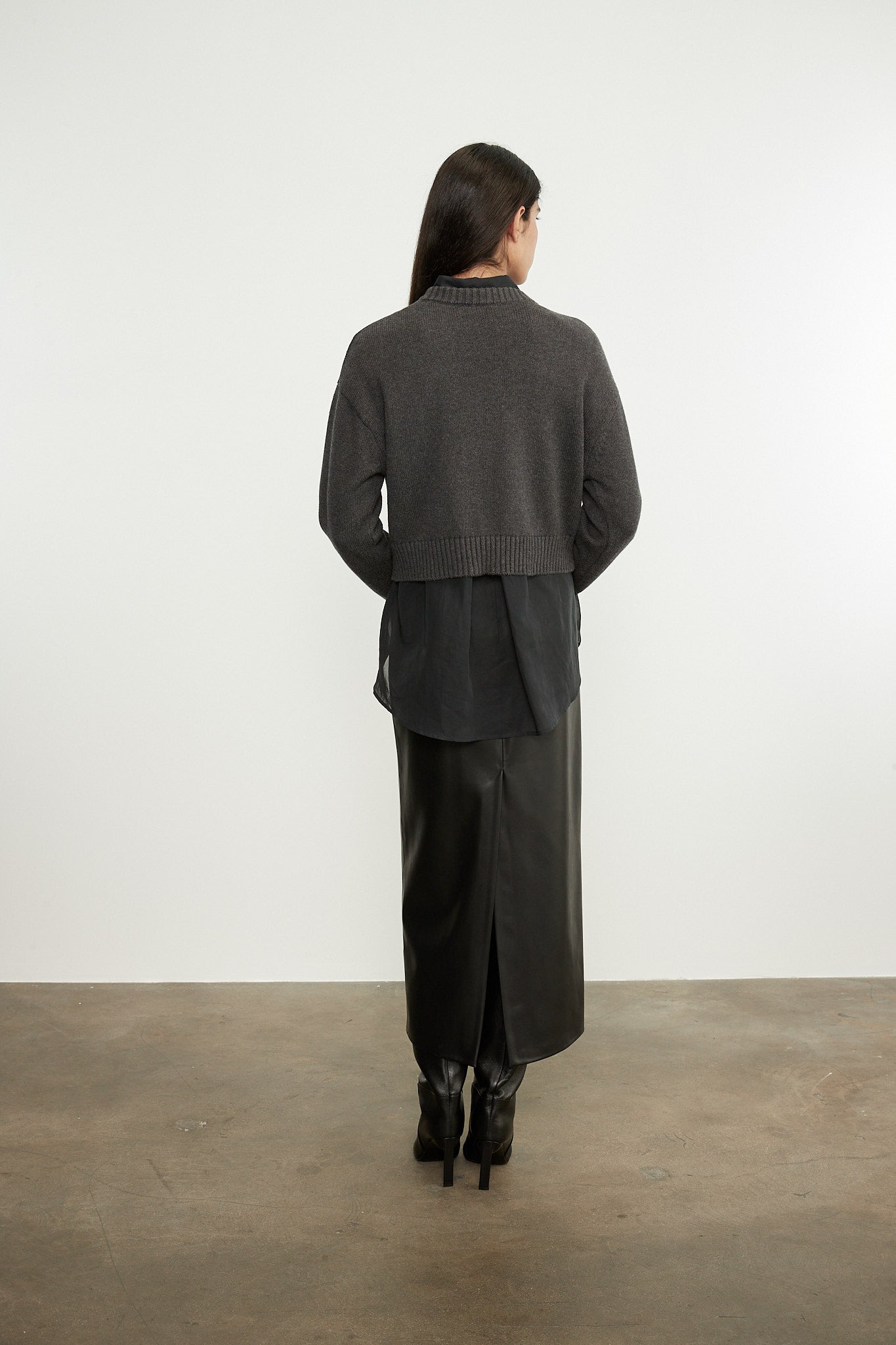 Enza Costa Chunky Cotton Cashmere Sweater in Sanguine