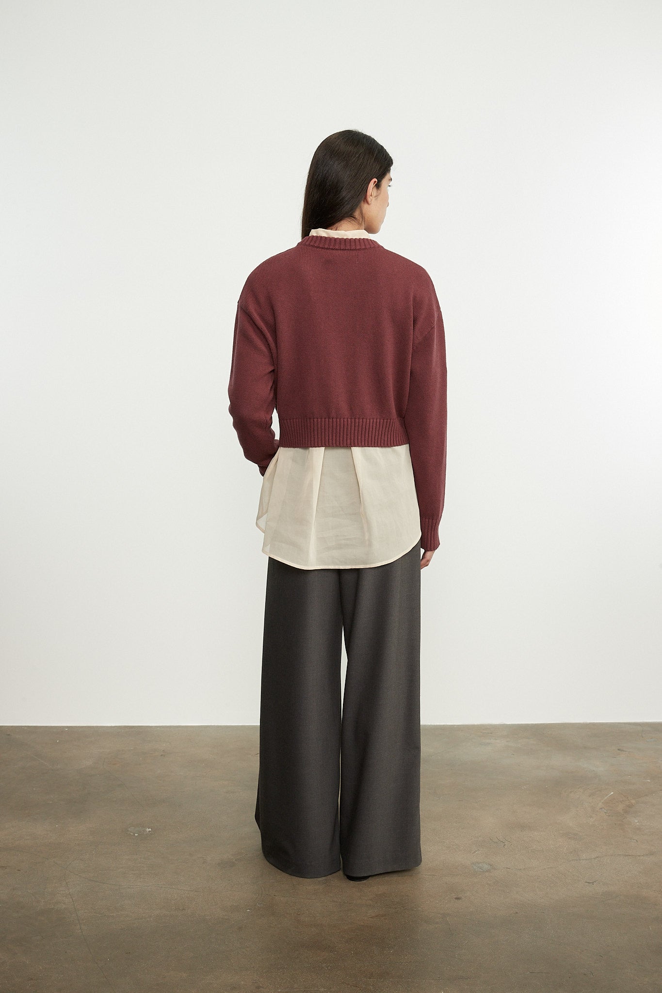 Enza Costa Chunky Cotton Cashmere Sweater in Sanguine