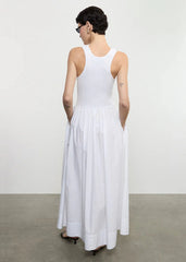 Enza Costa Cotton Resort Tank Dress in White