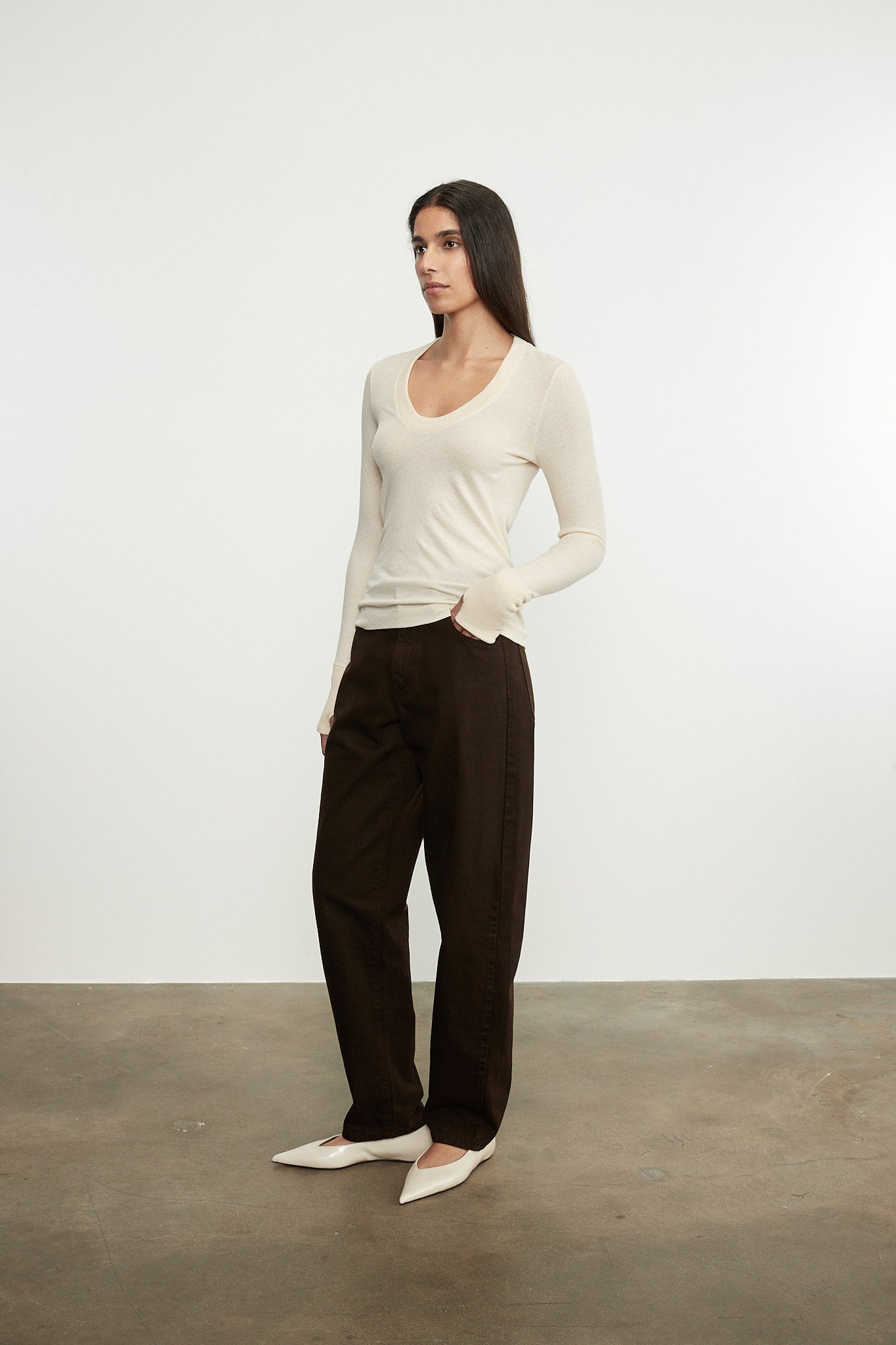 Enza Costa Easy Jean in Coffee Bean