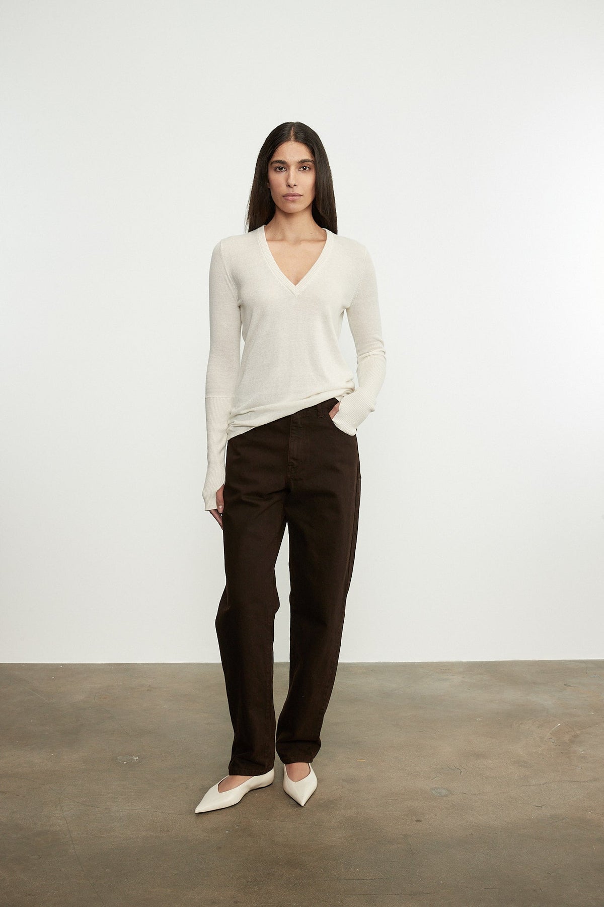 Enza Costa Easy Jean in Coffee Bean