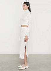 Enza Costa Sequin Skirt in Off White